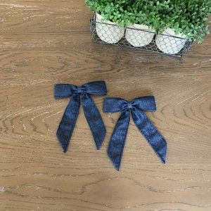 Navy Blue Bows